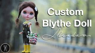 How I Made Custom Blythe Doll 'Meadow' - Customising A OOAK AliExpress Blythe & Sewing Doll Clothes