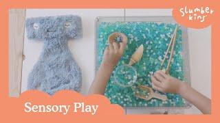 Sensory Play with Hammerhead | Relaxing water bead play | Conflict Resolution | Slumberkins