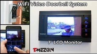 TMEZON WiFi Video Doorbell Intercom With LCD Monitor