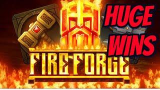 Fire Forge Big Win Bonus Compilation (Retriggers and Jackpot Handpay)