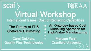 The Future of IT & Software Estimating and An Ontology-based Cost Modelling Approach