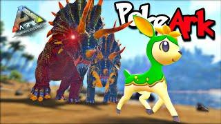 DINOSAURS CHASING MY CUTE POKEMON IN POKEARK  |POKEMON ARK SURVIVAL EVOLVED DAY 2| IamBolt Gaming