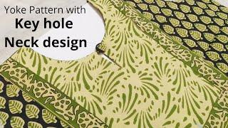 Branded Kurti Neck Design Yoke pattern Easy & Simple Cutting and Stitching||Beginners