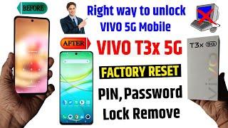 Vivo T3x 5g Unlock - Without Pc | Vivo T3x Hard Reset | Vivo T3x ka lock kaise tode