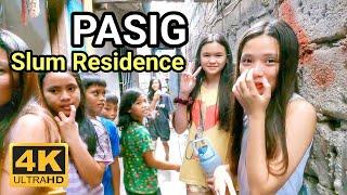 THE OTHER SIDE of PASIG | WALK at SLUM NARROW ALLEY in PASIG Philippines [4K] 