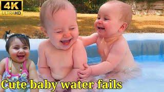 Cute baby water fails || Cute and Funny Babies Videos || Aizal Abdul Wahab