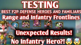 Best F2P Heroes and Familiars for Defense in Lords Mobile || New Solo Trap Test