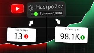 НОВАЯ настройка ютуб-канала ПОД РЕКОМЕНДАЦИИ в 2025 году