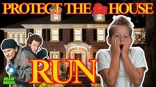 PROTECT THE HOUSE RUN | CHRISTMAS BRAIN BREAK FOR KIDS | RUN / CHASE GAMES | Exercise workout