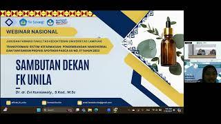 Webinar nasional jurusan Farmasi Fakultas Kedokteran