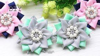 Красивые и простые бантики Канзаши МК Simple & Cute Bows Kanzashi DIY