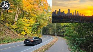 Scenic Rosedale Valley Road & Spectacular Sunset | Fall Toronto Ride