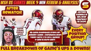 WSH SWEEPS THE GIANTS! WSH Win vs Giants Analysis of EVERY Player! Terry's 2 TDs on Deonte Banks!