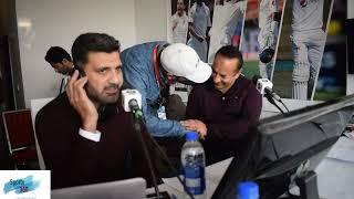 Najib Sadiq, President Of Pakistan Northern Cricket In The Commentary Box Of Radio Pakistan.