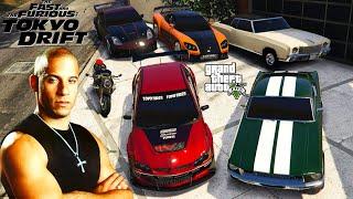 GTA 5 - Stealing Fast And Furious 'Tokyo Drift'  Cars with Franklin! (Real Life Cars #70)