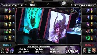 Royal Club vs Edward Gaming | Game 3 Quarter Finals S4 Worlds LOL 2014 Playoffs | SHR vs EDG QF G3