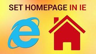 How to set a Homepage on Internet Explorer