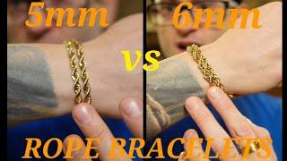 Rope Chain Bracelet Comparison! | Gold Jewelry Sizing