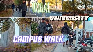 INSIDE China's Hohai University!| Winter Campus Tour #china #chinalife #campustour #fyp #4k #4kwalk