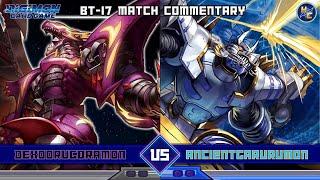 DexDorugoramon vs Blue AncientGarurumon -- BT-17 Matchplay Commentary