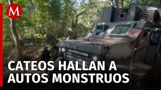 Localizan vehículos monstruos en Chiapas