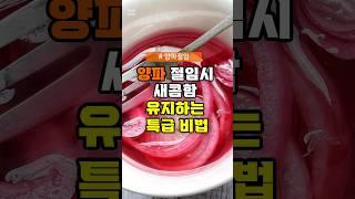 양파 절임 시 새콤함 유지하는 비법 #건강 #양파절임 #새콤함 #요리팁
