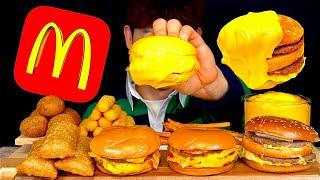 ASMR 맥도날드 트리플 치즈버거  치즈스틱 치즈볼 애플파이 치즈소스 찍먹방~!! McDonald's Cheese Burger Stick Apple Pie MuKBang~!