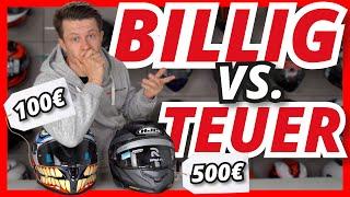 BILLIG vs. TEUER ️ 100€ vs. 500€ Motorradhelm - das sind die Unterschiede