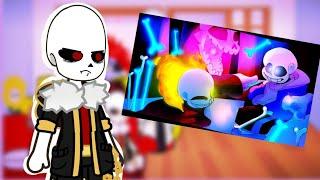 Underfell react to GG!Underfell Sans vs Undertale Sans