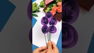 Paper roses craft with bouquet. #diy #craft #justdraw #art #drawing