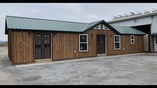 14' x 48' Amish Made Cabins & Kits | Deer Run Cabins - Whitetail (Reverse Gable)