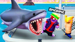 Shark Eaten My Friend In Gang Beast !!!!