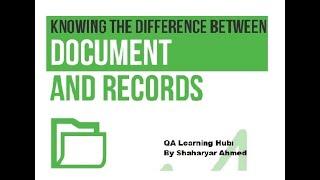 Difference between a document and record