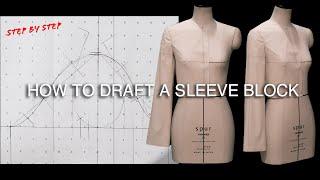 【FashionTutorial03】How to draft a sleeve block【Foundation】