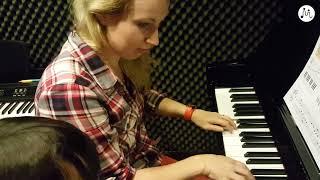 Student Practising Piano at DMA Studio