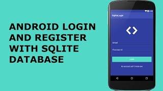 ANDROID LOGIN AND REGISTER WITH SQLITE DATABASE PT1