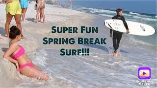 Spring Break Surf!!! Surfing Fort Walton Beach Destin Gulf Coast Florida Okaloosa Island Girls Drone