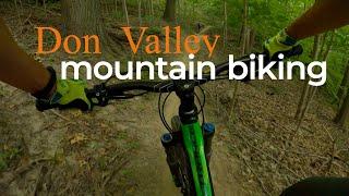 Mountain Biking #mtb at Don Valley trails Toronto, Ontario 4K