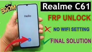 Realme C61 (RMX3933) Frp Bypass  Google Account Unlock  New Method UMT Tool