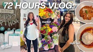 72 hours in my life VLOG: bday celebration, working, bookstore, hurricane shopping + more