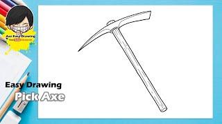 Easy Drawing Pick Axe