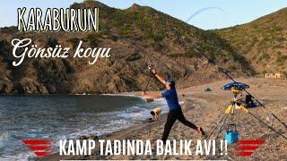 KARABURUN'DA ISSIZ BİR KOY VE HARİKA  BALIKLAR. #balıkavı #izmirbalıkavı #surfcasting #kamp