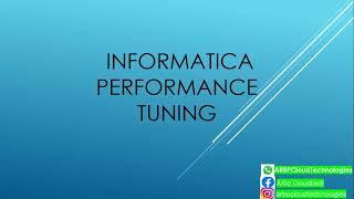 Informatica Performance Tuning | Arbpcloudtechnologies