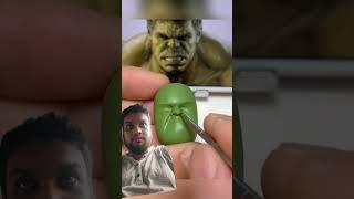 Clay Sculpture Crafting for Hulk #marvel #avengers #toys #clay #funny #moltenman #spidermanface #mav