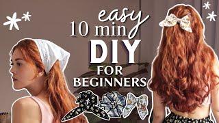 EASY SEWING PROJECTS FOR BEGINNERS - Hair Accessories DIY (w/ free pattern)