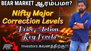 Bear Market ஆரம்பமா? Nifty Major Correction Levels - Price Action Key Levels- Investors கவனத்திற்கு!