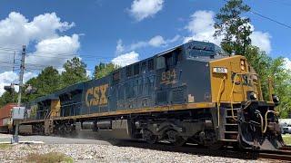 CSX ES44AC-H 834 Leads Train I025-25 at Callahan, FL