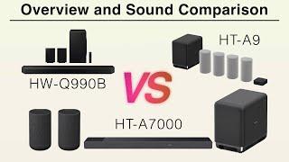 HT-A7000 w/SARS5 compared with HTA9 and Q990B