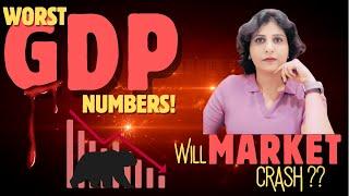 Will Market Crash cause of Worst GDP Number? Analysis of Nifty, Banknifty & Sensex by SwapnjaSharmaa