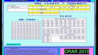 Generator orar / horaire - demo